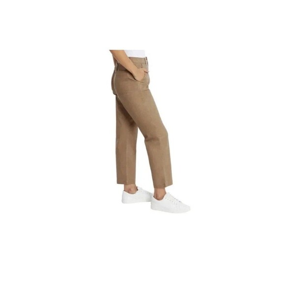 G.H. Bass & Co Womens Chino Ankle Pants Size 14 Brown Casual Cropped Straight - Picture 6 of 12
